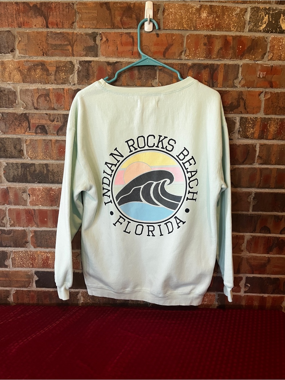 Ocean Drive Women’s mint green sweatshirt Indian Rocks Beach Florida Size:M - Picture 3 of 6